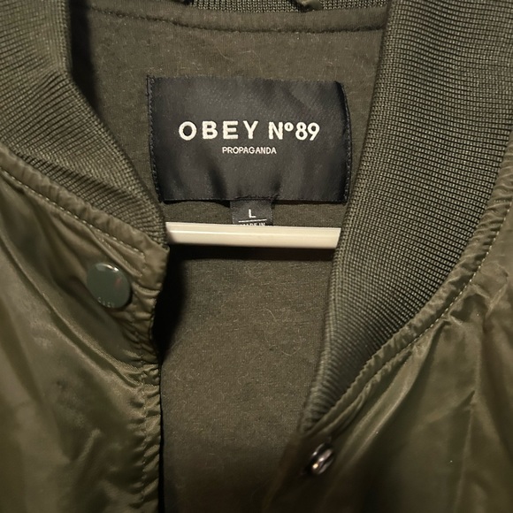 Obey olive bomber jacket - Picture 2 of 3